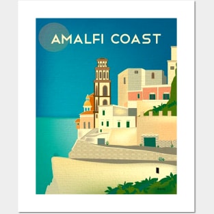 Vintage Travel Poster - Amalfi Coast, Italy Posters and Art